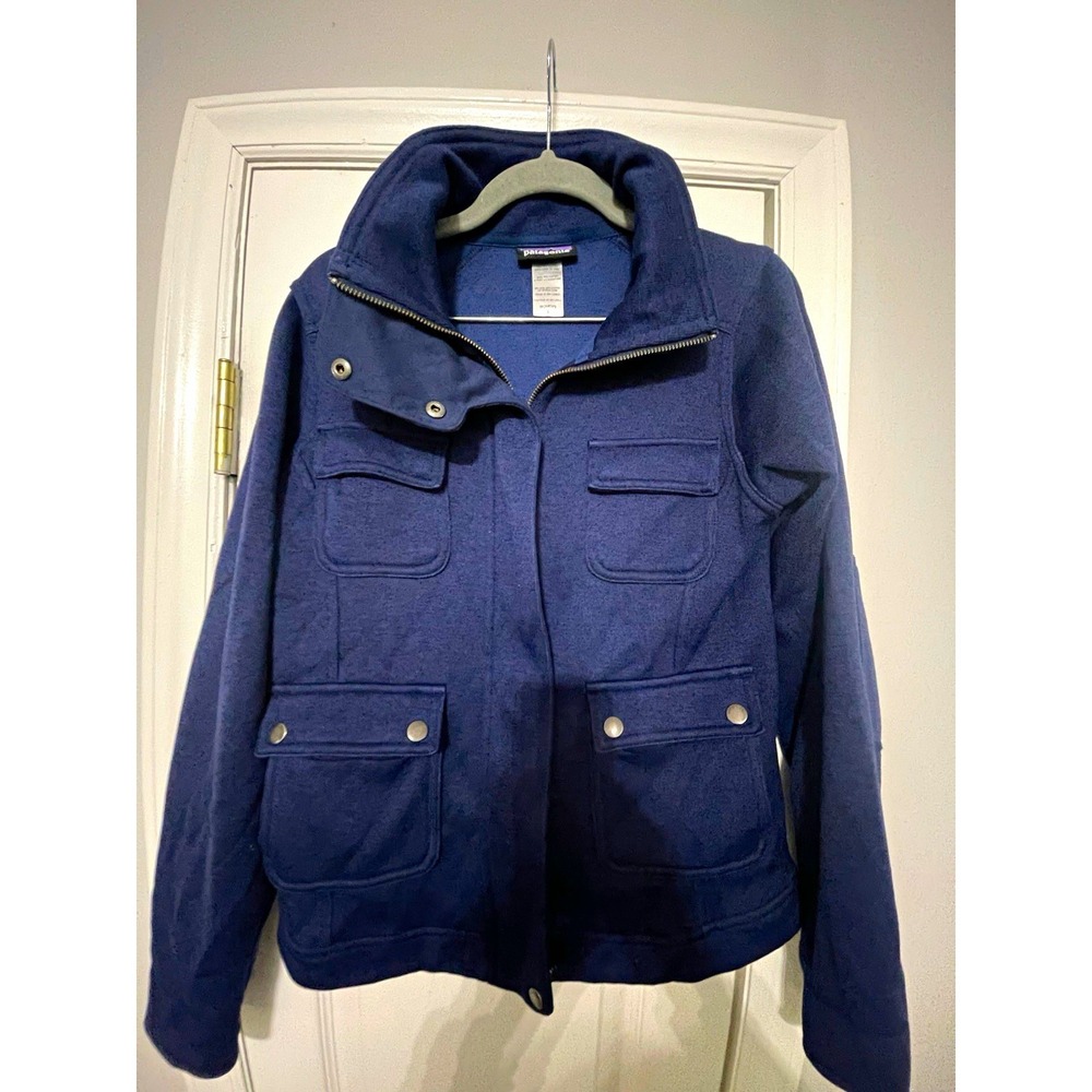 Patagonia Better Sweater Jacket Blue Full Zip Stand-Up Collar Pockets 25528 S